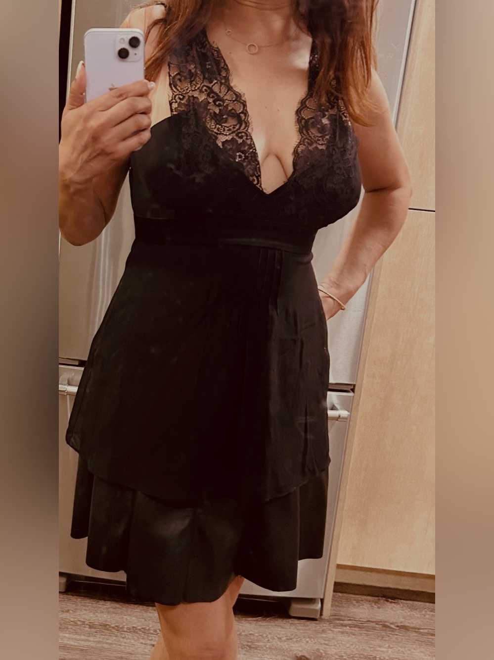 BCBGMaxAzria Black Women's Top with Subtle Shine